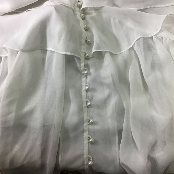 Luciano Dante White Bohemian Style Blouse - Picture 6 of 9